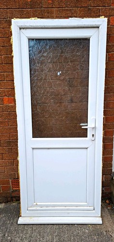White upvc half - white, glazed