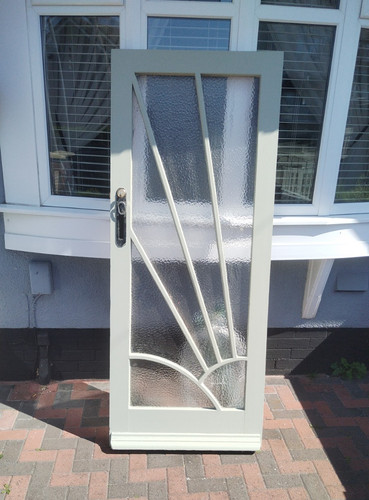 Single glass door frosted - single,