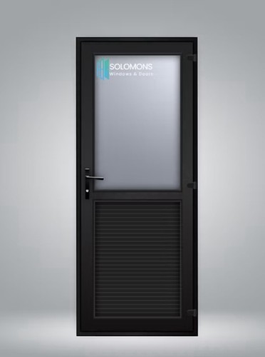 Upvc single door half - half, glazed