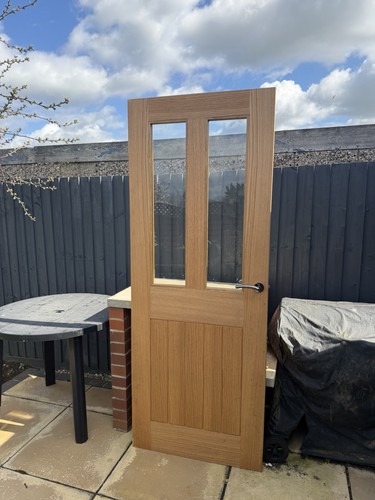Oak internal doors with glass - oak,