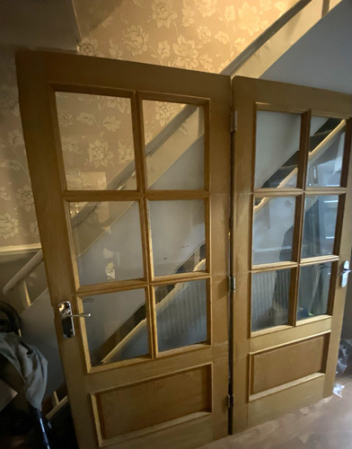 Brown wooden internal double - brown,